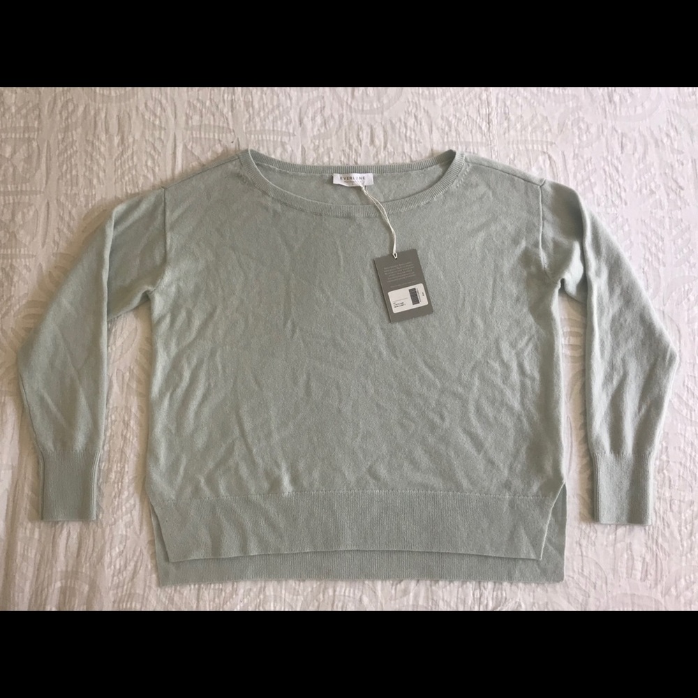 NWT Everlane 100% Cashmere Mint Sweater